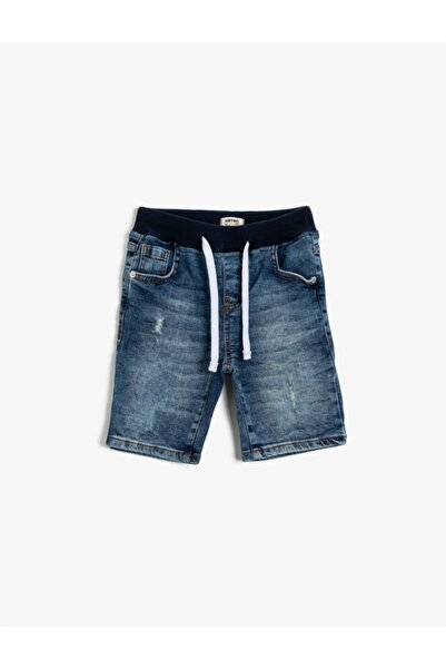 Koton Αγορικό σορτς δεμένο με μπλε μέση