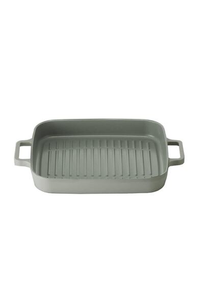 Ansan Neoflam Fika Rectangular Aluminum Grill Pan 28 Cm Gray