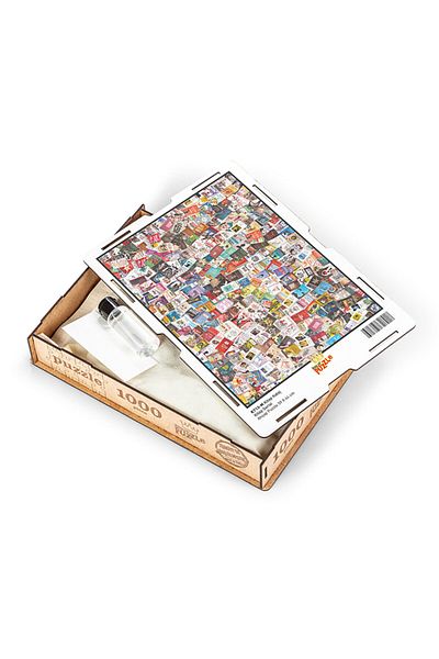 King Of Puzzle لغز خشبي لغز كتاب الكولاج 1000 قطعة