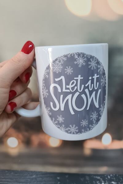 PEKSHOP كوب هدية عيد الميلاد من Let It Snow