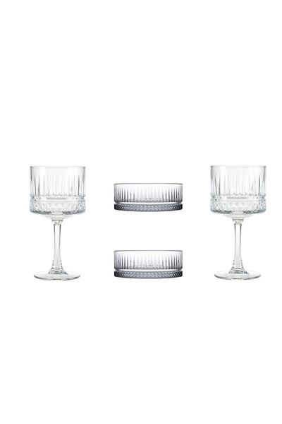 Paşabahçe Elysia 4 Piece Cocktail Glass Snack Set