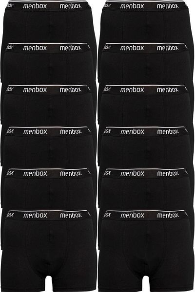 Muraty 12 Pack Lycra Ανδρικά Boxers Οικονομική Συσκευασία Μαύρο