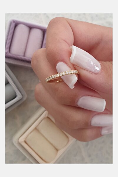 Crystal Diamond Zirconia 0.46 Karat Tam Tur Yüzük