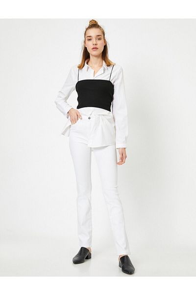 Koton Carmen Jean - Ψηλόμεσο Slim Fit Skinny Leg Παντελόνι