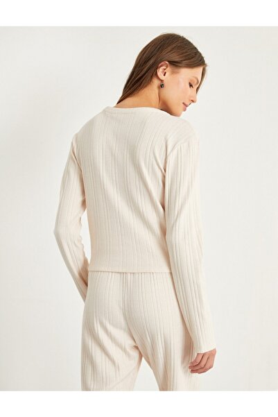 Koton Gathered V-Neck Pajama Top