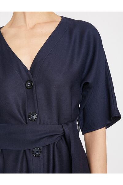 Koton Dámské tmavě modré šaty 9YAK88108PW