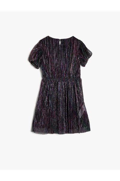 Koton Girl's Purple Girl Purple Sequin Detailed Dress 0YKG87638OK