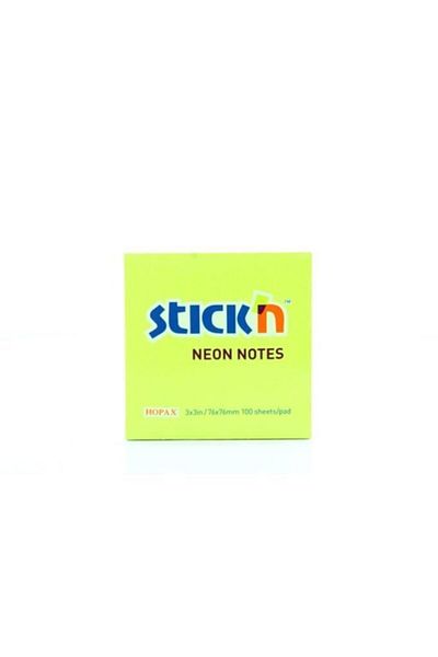 Gıpta Hopax Stickn Adhesive Note Paper (12 Pieces) 100 Yp 76x76 Highlighter Green 21167
