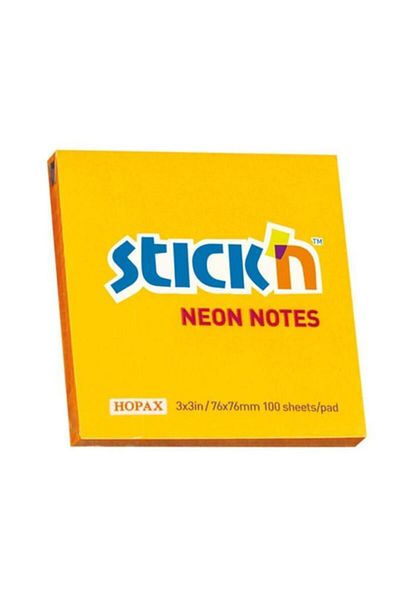 Gıpta Hopax Stickn Adhesive Note Paper (12 Pieces) 100 Yp 76x76 Highlighter Orange 21164