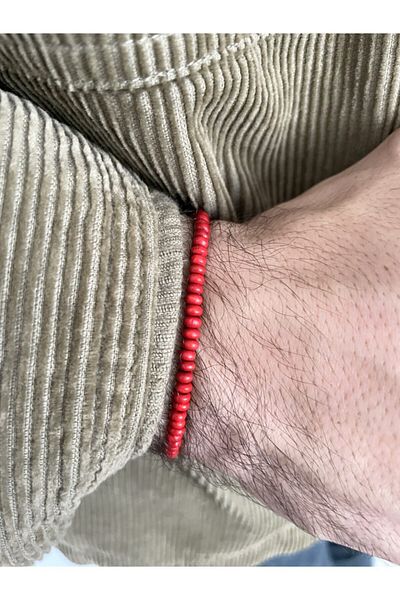 Padore Accessory سوار خشبي باللون الأحمر