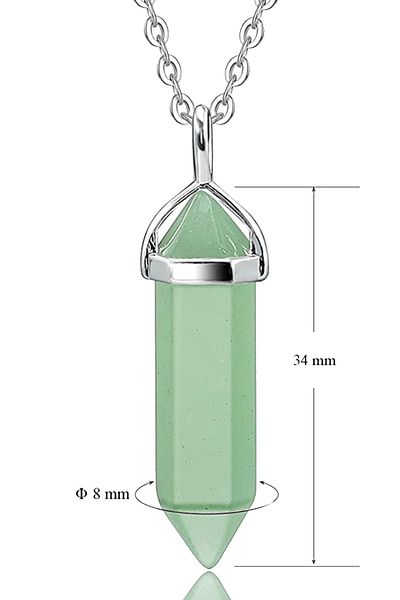 Tesbih Atölyesi Certified Nail Model High Quality Natural Aventurine Stone Necklace