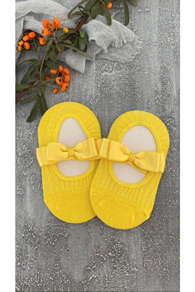 Selda Aksesuar Baby Girl Yellow Ballerina Socks