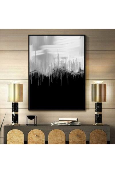 Markazip Siyah Metal Çerçeveli Kanvas Tablo 70x100cm A2302-s
