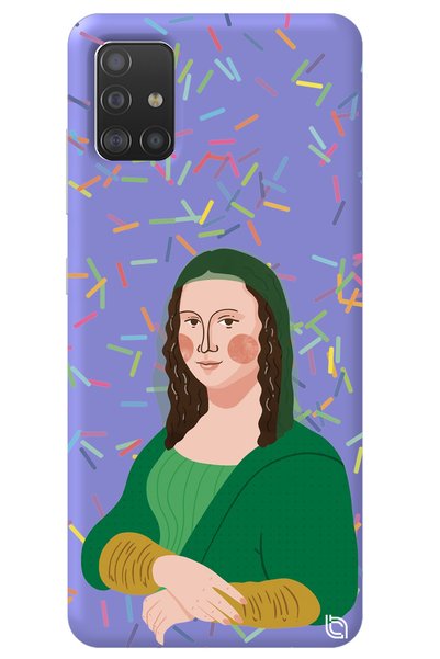 WANNA PROTECT Samsung A71 Lilac Colored Mona Lisa Velvet Patterned Silicone P...