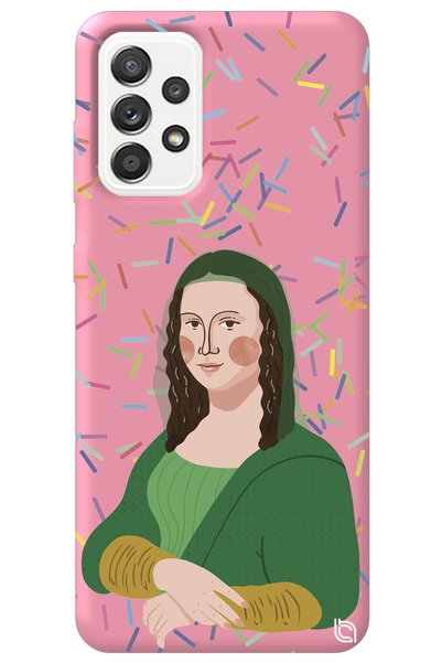 WANNA PROTECT Samsung Galaxy A52 Pink Color Mona Lisa Silicone Phone Case wit...