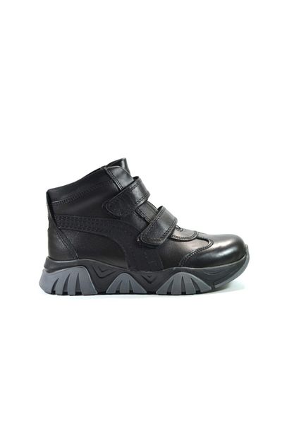 Bayrak 603 Γνήσιο Δερμάτινο Μαύρο Velcro Ορθοπεδικές Μπότες για αγόρια