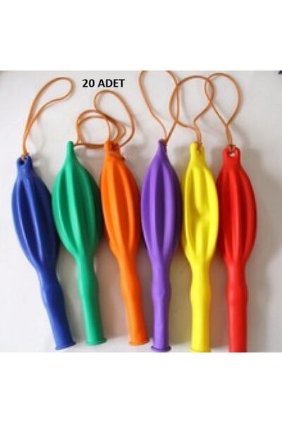 TATLI GÜNLER 20 Adet Lastikli Zıpzıp Balon Ipli Punch Panç Büyük Balon