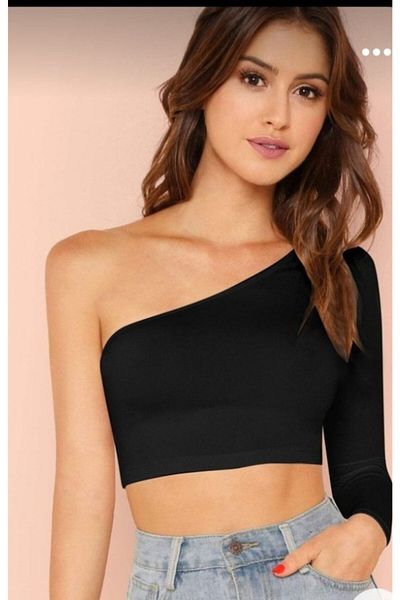 Nsb Tasarım Women's Single Sleeve Crop Top