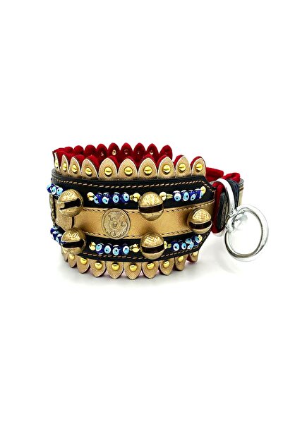 Tasma Market Sarı 10 Zilli Yumuşak Dokulu Köpek Tasması Köpek Boyunluk