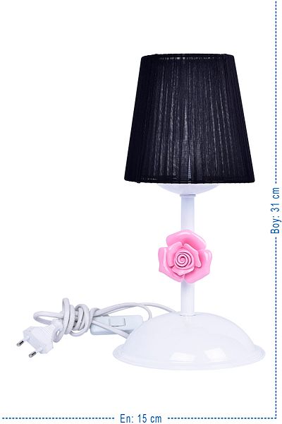 VK HOME AYDINLATMA Valentina Lampshade with White Black Hat