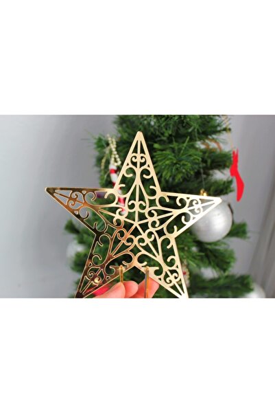 Mini Tasarım Atölyem Pleksi Yıldız Çam Ağacı Tepe Süsü