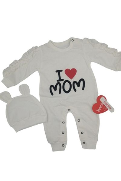Murat Baby I Mom Printed Baby Rompers