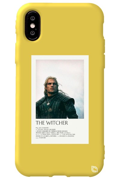 WANNA PROTECT iPhone XS Yellow Colored the Witcher Velvet Patterned Silicone ...