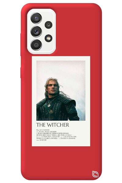 WANNA PROTECT Samsung Galax A72 Red Color the Witcher Velvet Patterned Silico...