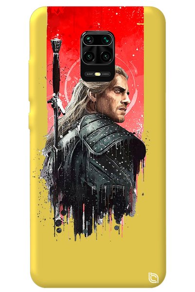 WANNA PROTECT Xiaomi Redmi Note 9 Pro Yellow Color the Witcher Velvet Pattern...