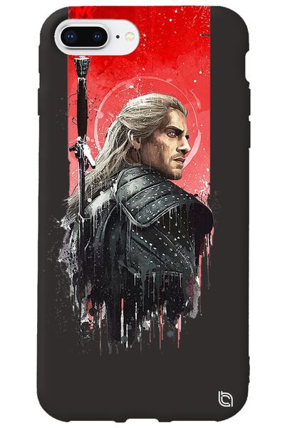 WANNA PROTECT iPhone 8 Plus Black Color the Witcher Velvet Patterned Silicone...