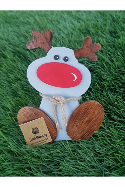 websunday Decorative Wooden Reindeer - Christmas Set