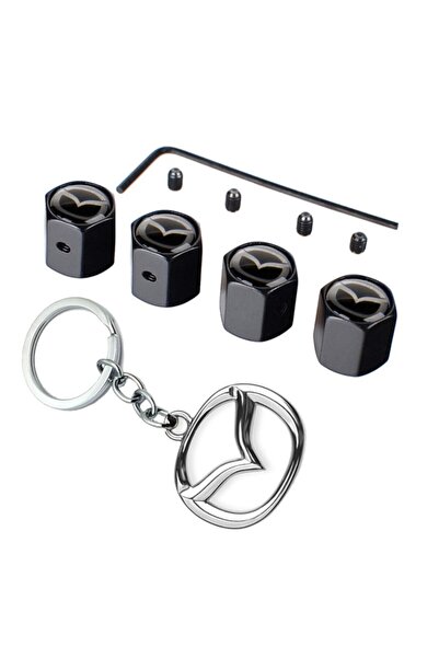 GARDENAUTO غطاء صمام سلسلة مازدا بي ألين آمن ضد السرقة وسلسلة مفاتيح