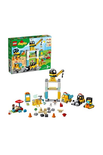 LEGO دوبلو رافعة برجية وبناء 10933 لعبة بناء للأطفال، (123 قطعة)