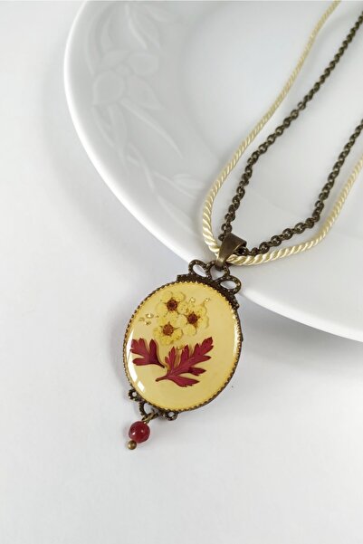 Halley Concept Special Design Handmade Real Floral Epoxy Necklace