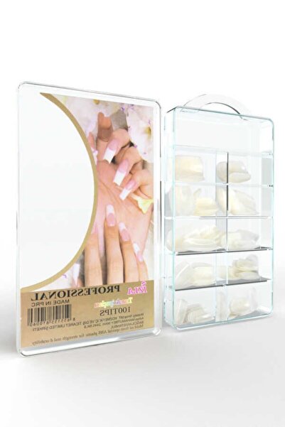 İzla Özel Saklama Kutulu 100'lü Beyaz Takma Tırnak Seti