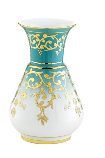 Kütahya Porselen Kandil 20 cm Vazo Turkuaz Renk