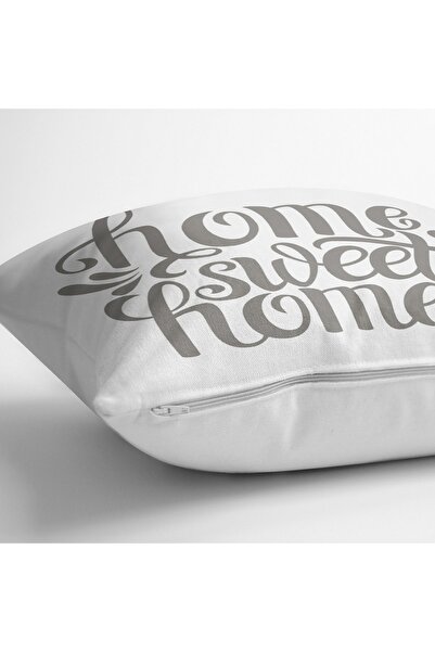 Realhomes Γκρι Μαξιλαροθήκη για ριχτάρι για το σπίτι Sweet Home