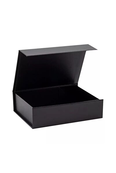 Home in Joy Hediye Kutusu Boş Mıknatık Kapak Mat Lamine Siyah 17x17x7cm