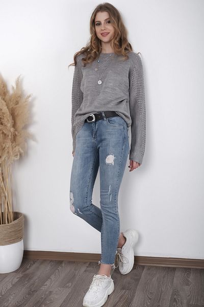 AVORWE New Season Loose Knitwear Sweater with Holes on Sleeves