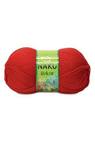 NAKO Record 207 Flame Red Hand Knitting Yarn