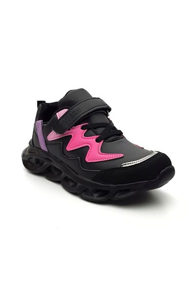 Vicco Negru - Pantofi sport ușori cu velcro pentru copii Lindo 346.f21k.158