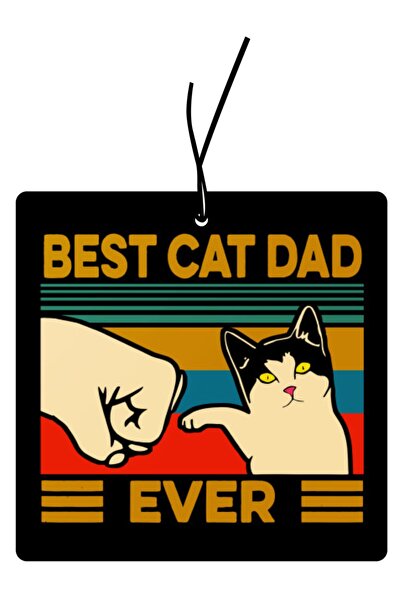 Duftpalm Best Cat Dad Ever, Kedi Tasarımlı Dekoratif Araç Kokusu