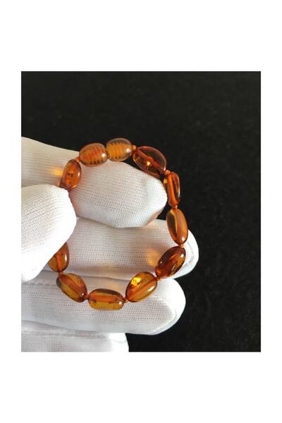 İpek Kehribar سوار أطفال كراميل البلطيق المسطح من العنبر للجنسين - معتمد