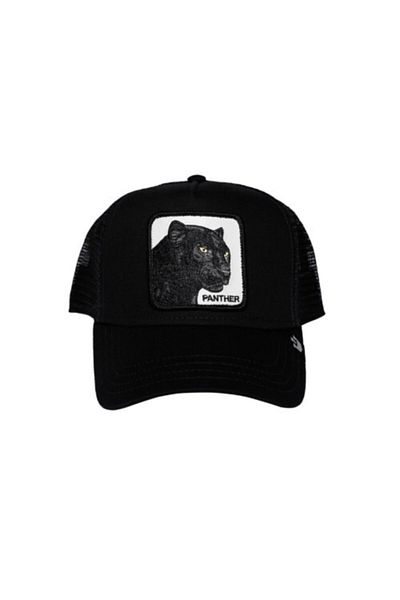 GoldCap Black Panther Cap Unisex Black Hat with Panther Figure