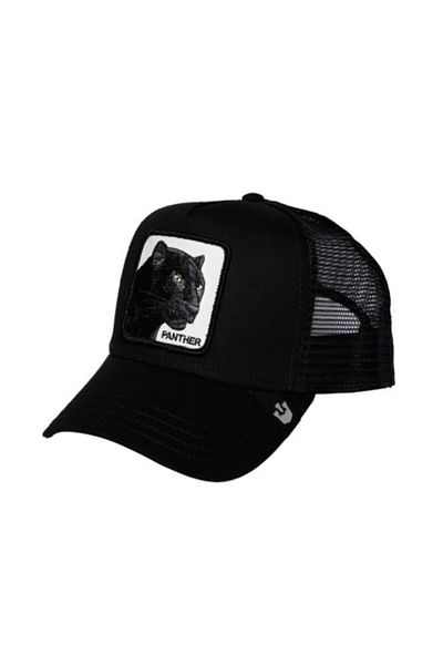 GoldCap Black Panther Cap Unisex Black Hat with Panther Figure