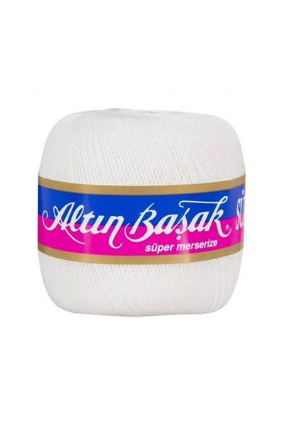 Altınbaşak حبل دانتيل أبيض سوبر 100 جرام - رقم 60