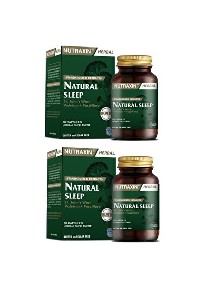 Nutraxin Sarı Kantaron, Passiflora,kedi Otu Içeren Bitkisel Gıda Takviyesi 60 Kapsül-natural Sleep X2 Adet