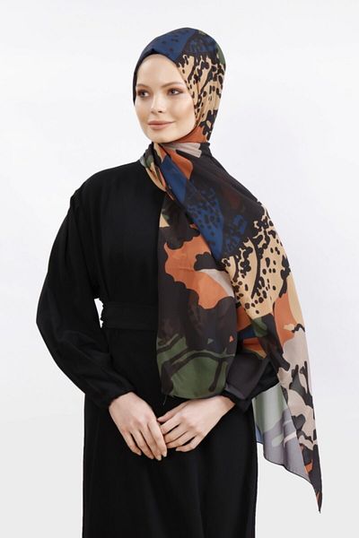 Differenza نمط الرسم شال برتقالي