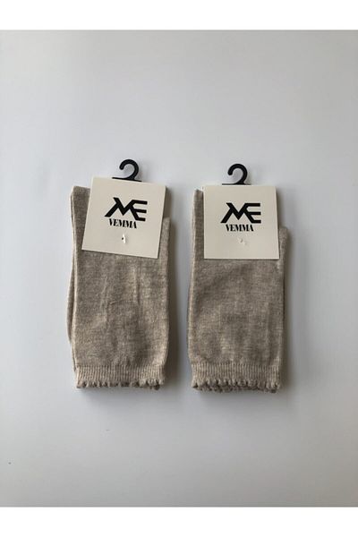 VEMMA Women's Gray 2 Pack Cotton Socks