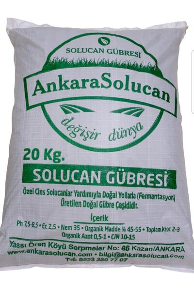ANKARA SOLUCAN Katı Solucan Gübresi 20kg Ürünlerimiz Tarım Bakanlığından Tescil Ve Onaylı Dır